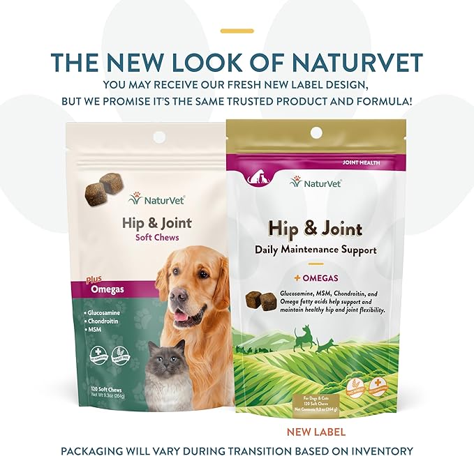 NaturVet Hip & Joint Soft Chew (Bag) 120 ct