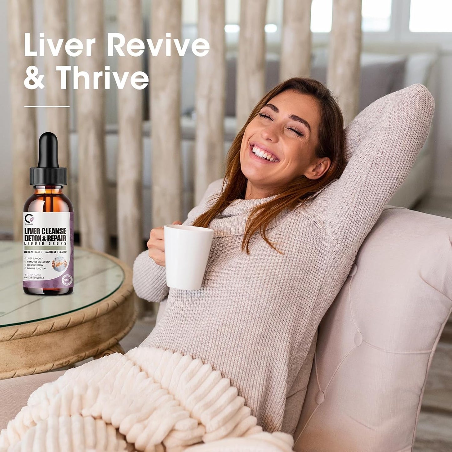 2 Pack Liver Cleanse Detox & Repair Liquid Drops with Milk Thistle, Artichoke Extract, Liver Supplement for Liver Cleanse & Detox, Antioxidant, Digestive Support,Vegan - 4 Fl Oz