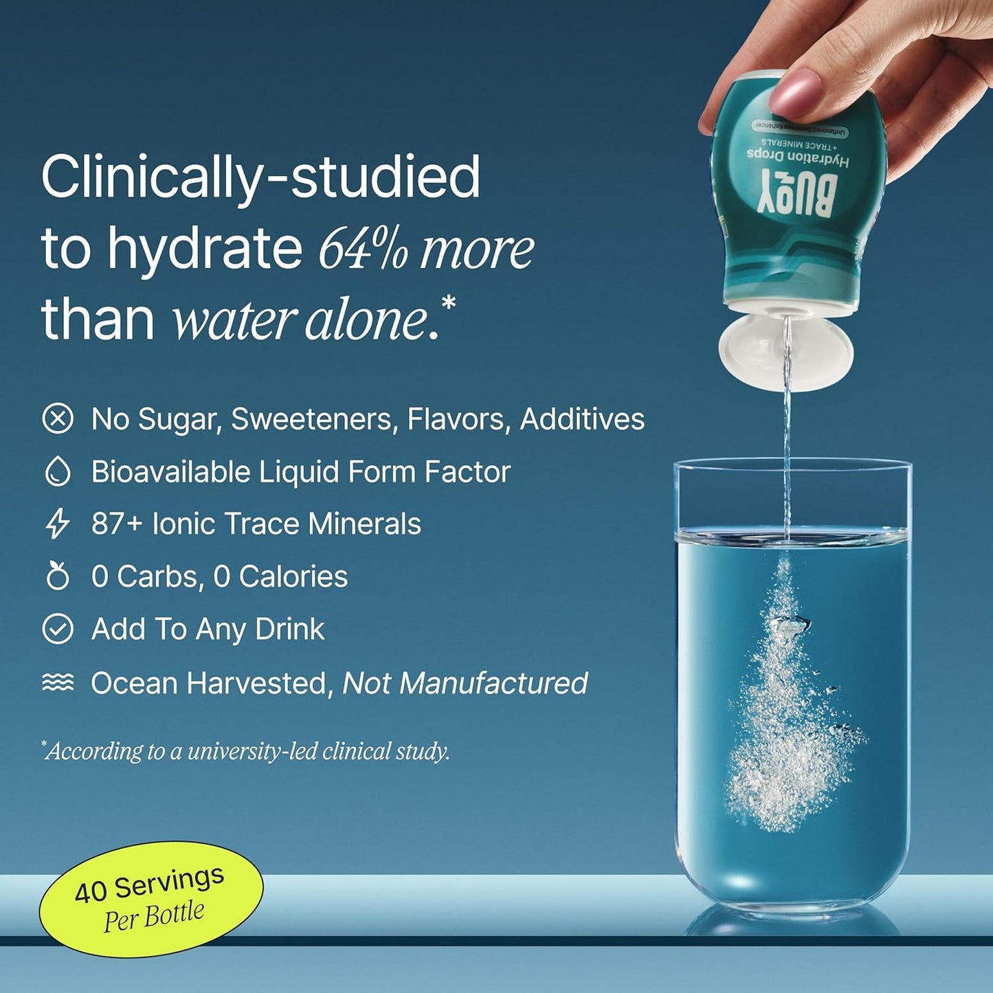 Buoy Electrolyte Drops | 120 Servings | No Sugar, No Sweeteners | Trace Minerals, Vitamins & Antioxidants | Unflavored, Subtle Mineral Taste | Daily Hydration Supplement (Unflavored - 3 Pack)