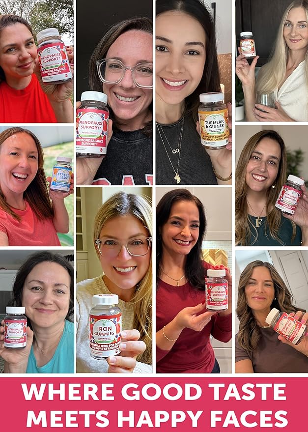 LUNAKAI USA Made Menopause Relief Gummies – Natural Menopause Supplements for Women with Black Cohosh & L-Theanine – Daily Support for Hot Flashes, Night Sweats & Hormonal Balance, 60ct