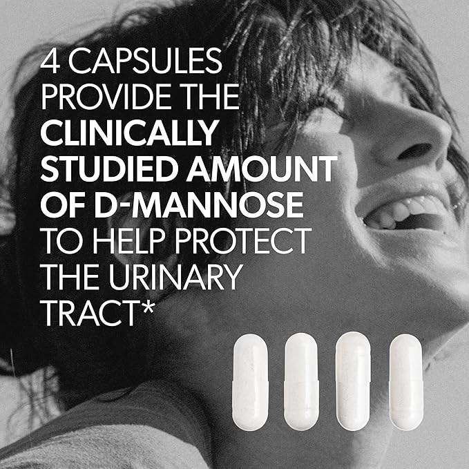 AZO D Mannose Urinary Tract Health, Cleanse, Flush & Protect The Urinary Tract, No.1 Pharmacist Recommended Brand, Clinical Strength, Non-GMO, 120 Count