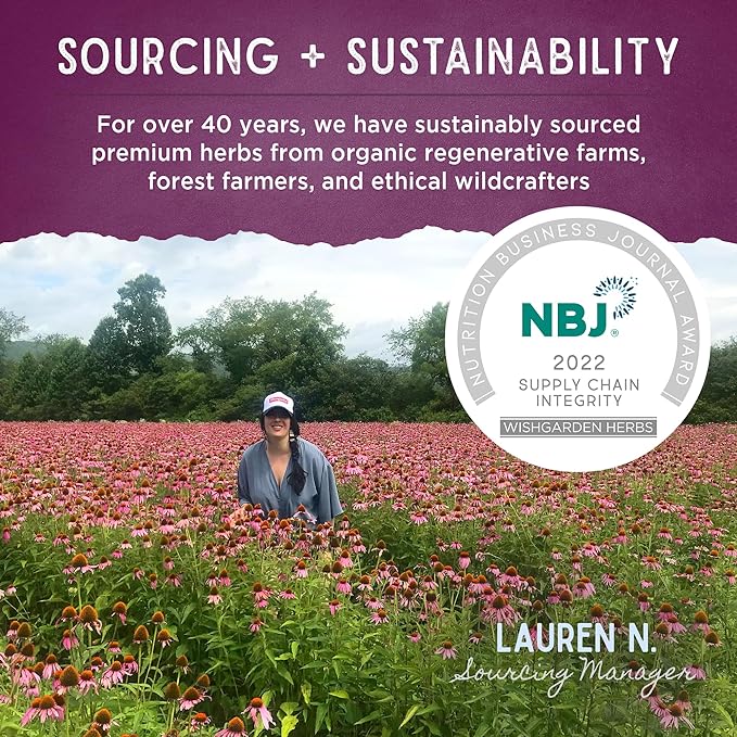 WishGarden Herbs Kick-Ass Allergy - Plant-Based Non-Drowsy Herbal Allergy Supplement with Nettle Leaf, Echinacea, & Yerba Santa, Supports Healthy Histamine Response to Seasonal Irritants, 2oz