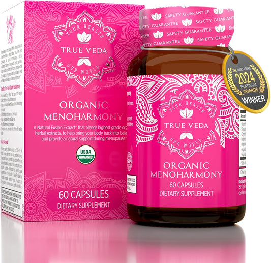 Menopause Supplements for Women - USDA Organic | Menopause Support | Female Hormone Balance Supplement | Also Supporting with Premenopause and Perimenopause | 60 Vegan Capsules