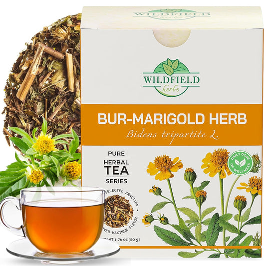 1.8 oz. Dried Marigold Flowers Bur Marigold Herb Tea Marygold Tea (Bidens Tripartite L.) - 50g 100% Chereda Bur-Marigold Cáñamo Acuático