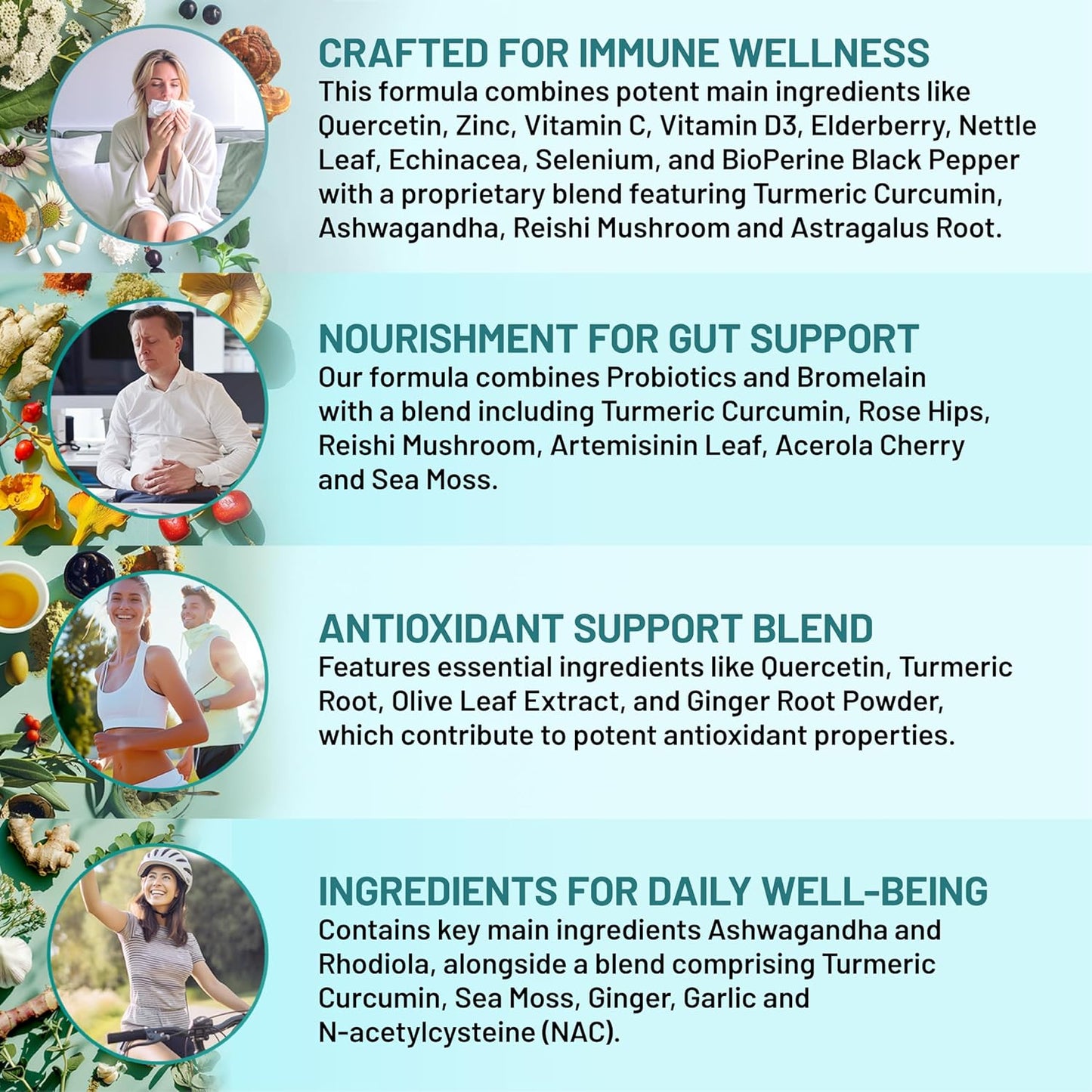 28-in-1 Quercetin with Bromelain Supplement for Daily Immune Defense Support - Quercetin with Vitamin C and Zinc for Adults Enriched with Vitamin D and Elderberry (120ct)