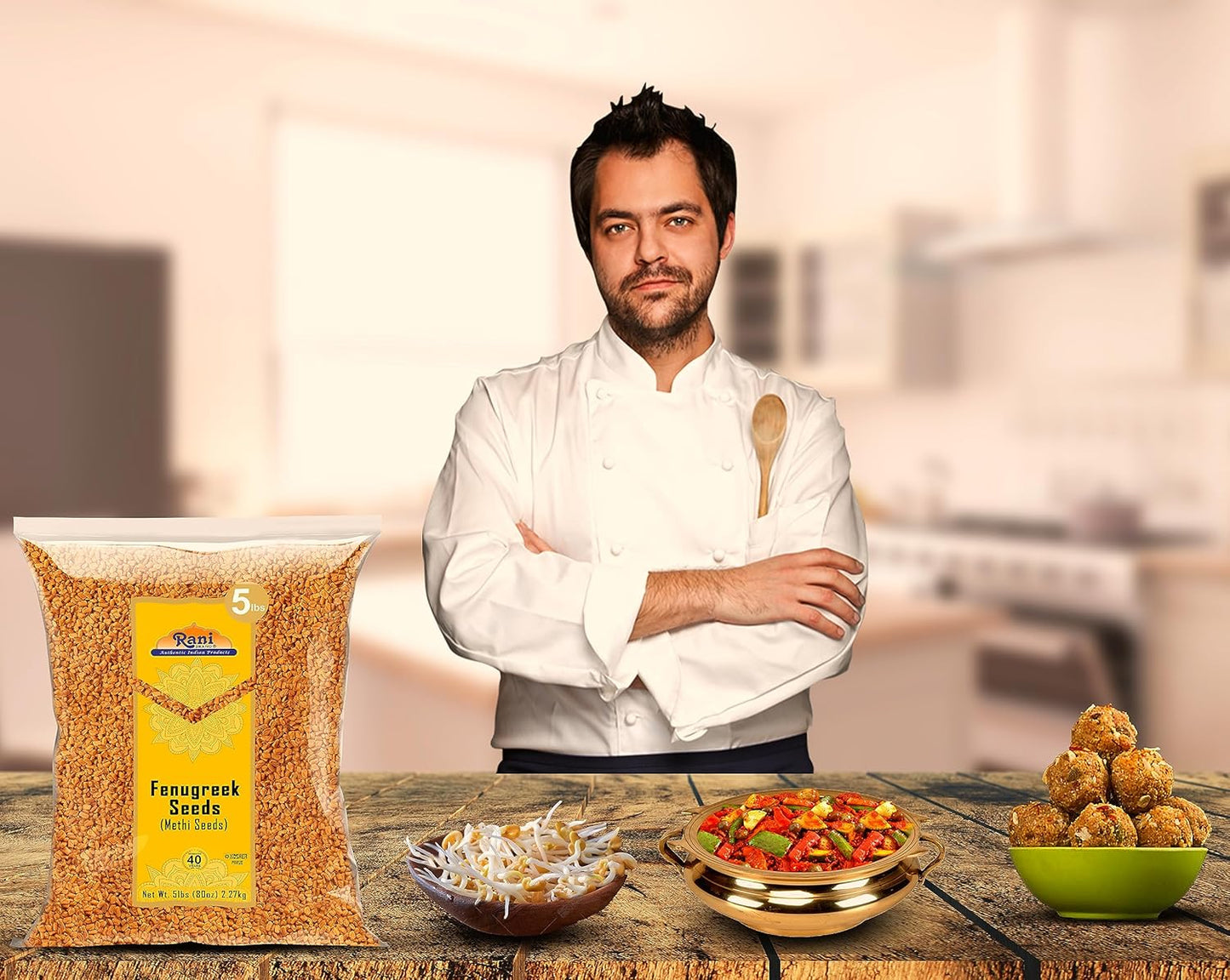 Rani Fenugreek (Methi) Seeds Whole 80oz (5lbs) 2.27kg Bulk Trigonella foenum graecum ~ All Natural | Vegan | Gluten Friendly | Non-GMO | Kosher | Indian Origin, used in cooking & Ayurvedic spice