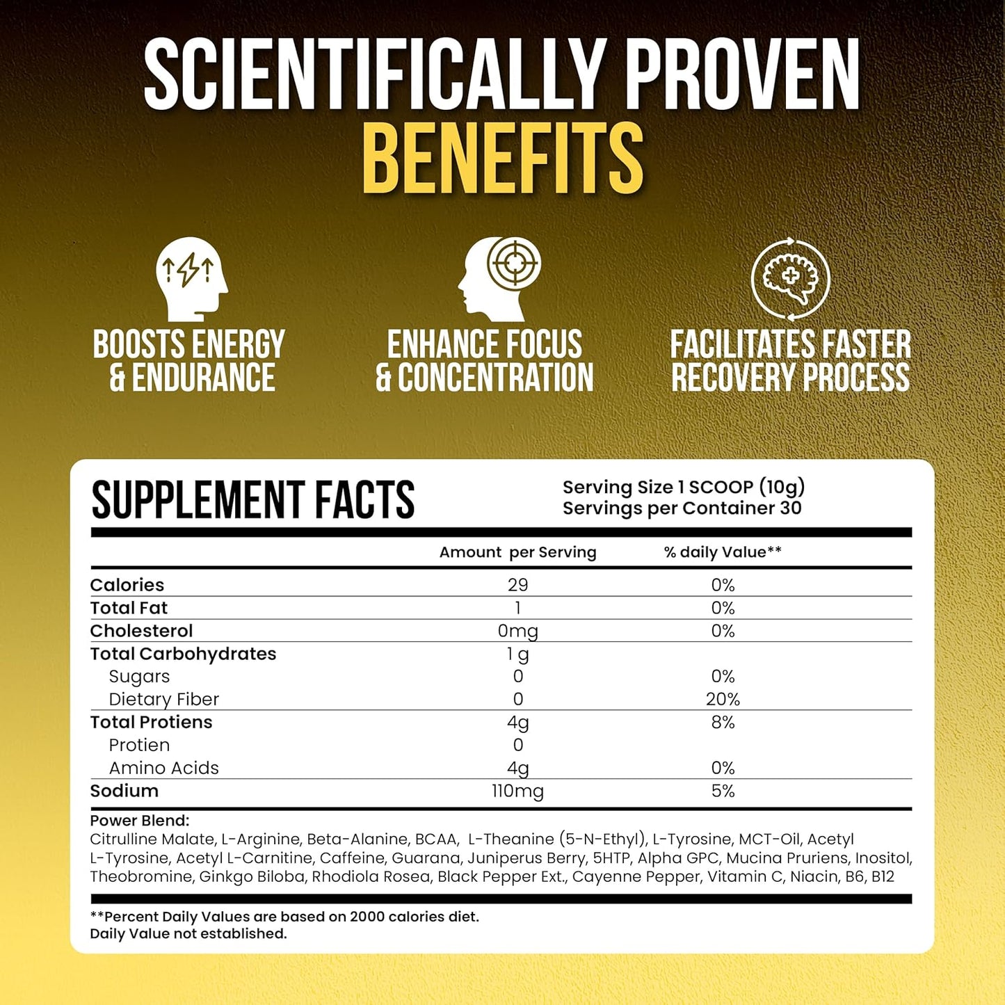 ONESHOT Pre Workout Powder for Men and Women - BCAAS Amino Acids Supplement Powder, 200mg Caffeine, Beta Alanine Powder, Citrulline Malate Preworkout Powder - Pineapple Mango - 30 Servings