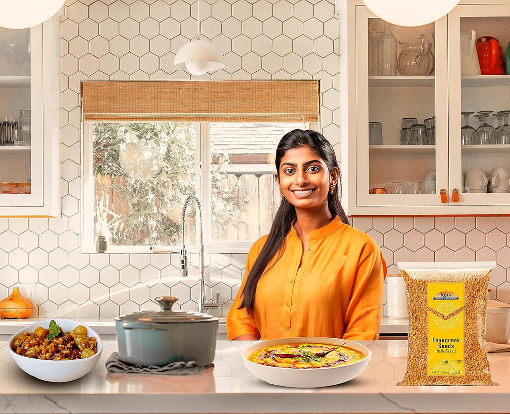 Rani Fenugreek (Methi) Seeds Whole 28oz (800g) Trigonella foenum graecum ~ All Natural | Vegan | Gluten Friendly | Non-GMO | Kosher | Indian Origin, used in cooking & Ayurvedic spice