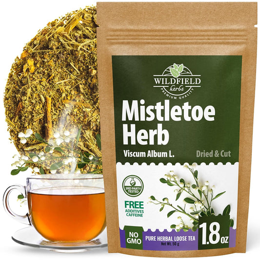 1.8 oz. Dried Mistletoe Herb Tea Goat'S (Viscum) - 50g Mistletoe Herb Herbal Tea Muerdago