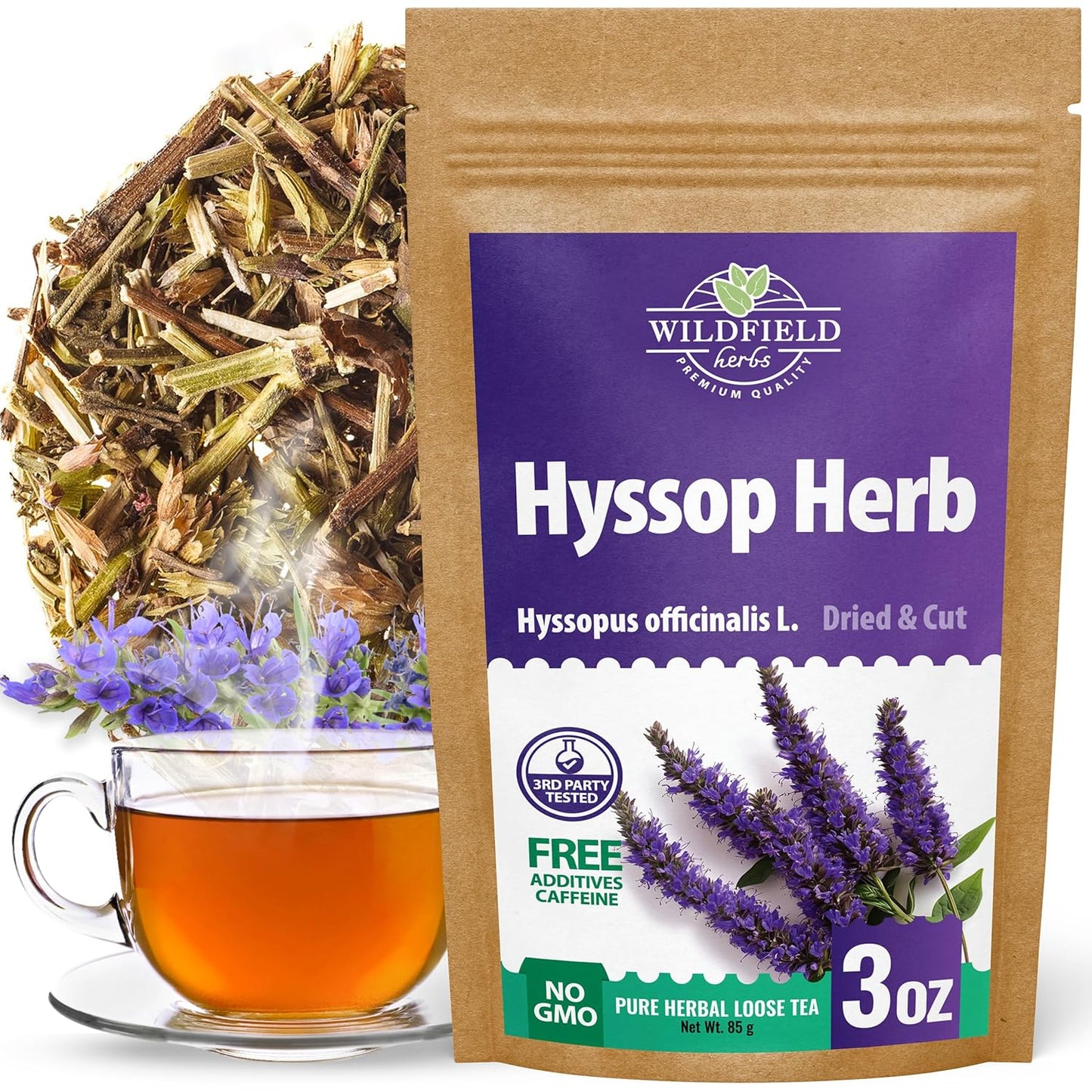 3 oz. Hyssop Dried Herb Hyssop Tea Herbal (Hyssópus Officinális) - 85 g Hyssops Hysopp Herb Hisopo