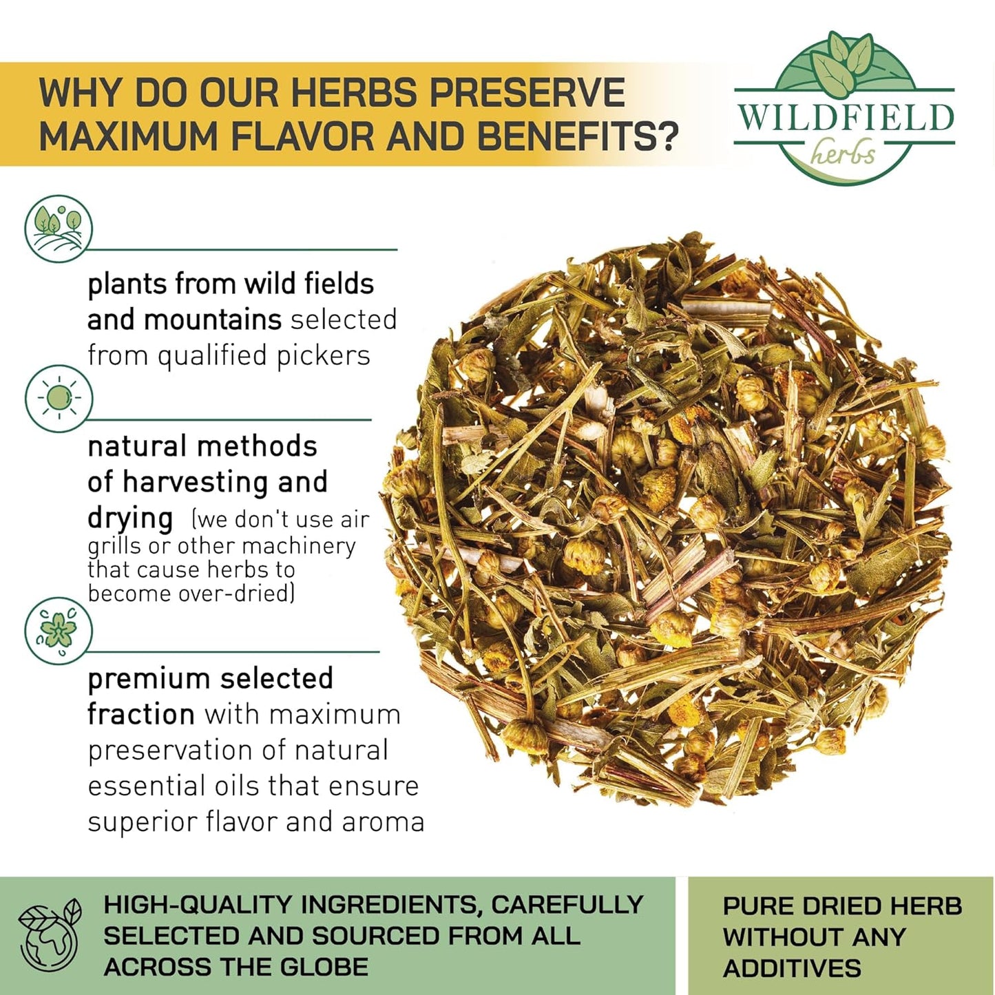 3 oz. Dried Tansy Flowers Herb Tea (Tanacetum Vulgare L.) Pishma Herbal Tea - 75g