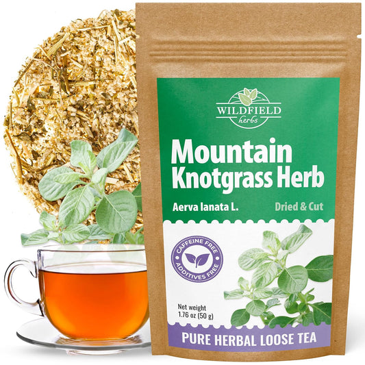 1.8 oz. Mountain Knotgrass Tea Dried Cut Herb Mountain Knotgrass Herbal Tea (Aerva Lanata) - 50g Polpala Pol-Pala Pol Pala Pol Pola Herb