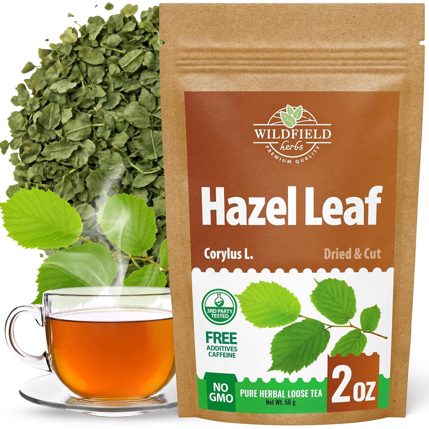 2 oz. Hazel Leaf Herbal Tea (Folium Coryli avellanae) – 56g Dried Hazel Leaf Tea Hojas de Avellano