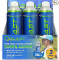 O2 Blast - Pure Oxygen Supplement - Filled with 99.99% Pure Oxygen to Support Fast Recovery, Increase Stamina & Enhanced Focus for High Altitude & Action Sports, 10L Portable Can Flip-Top Cap, 3-Pack