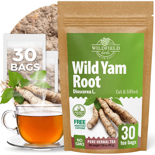 30 Bags Wild Yam Root Herbal Tea (Dioscorea) – 30 Tea Bags 1.5g Dioscorea Root Raíz de Name Silvestre