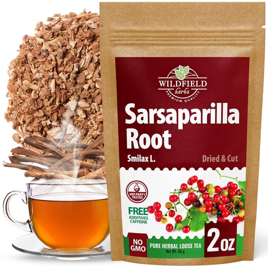 2 oz. Sarsaparilla Root Herbal Tea (Smilax Glabra) - 56g Sasperella Root Herb Raíz De Zarzaparella