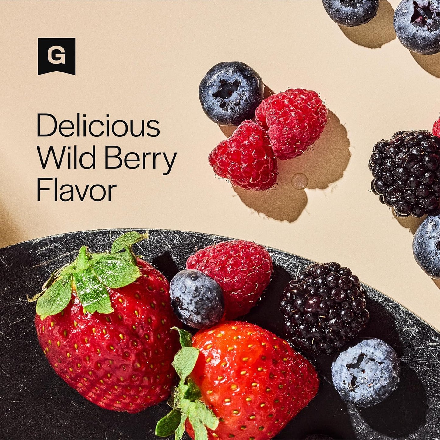 Gainful Pre Workout Powder with Creatine, Caffeine Free Clean Energy, L Citrulline and Beta Alanine for Endurance, BCAA Blend for Muscle Recovery, Vegan, Non GMO, Wild Berry, 10 Servings